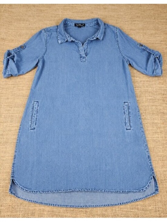Velvet Heart Dresses & Skirts - Velvet Heart Light Blue Denim Shirt Dress Large